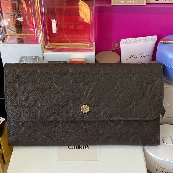 Louis Vuitton Dark Brown Embossed Wallet - Picture 3 of 14